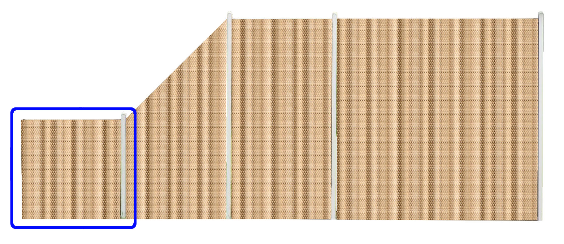 Płot Panelowy Dwustronny 180x180cm Technorattan – kolor brąz jasny + ciemny